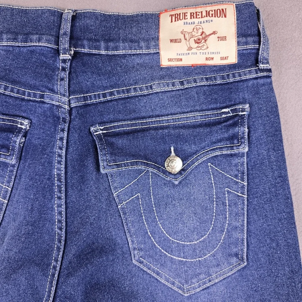 True Religion Ricky Jeans Flap Pocket Men 33 Relaxed Straight Pants Medium Flake